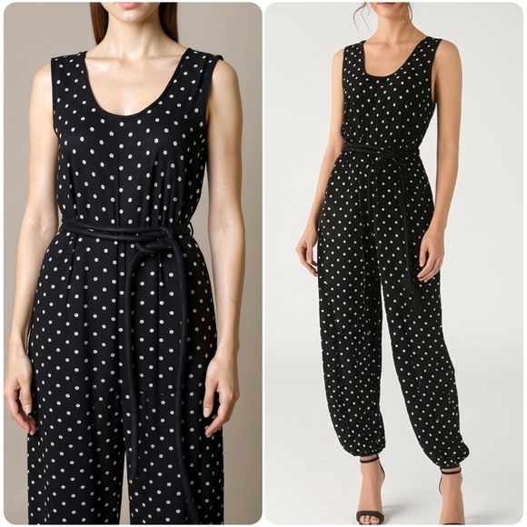 ACE & JIG Cloud Jumpsuit Black Dot Small